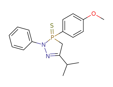 5-Isopropyl-3-(4-methoxy-phenyl)-2-phenyl-2,4-dihydro-[1,2,3]diazaphosphole 3-sulfide