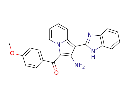 Molecular Structure of 919215-58-0 (2-amino-1-(benzimidazol-2-yl)-3-(4-methoxybenzoyl)indolizine)