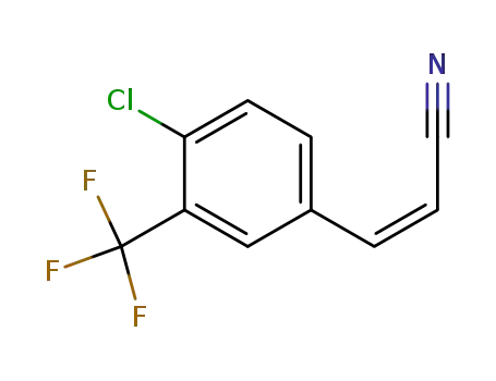 Molecular Structure of 132604-91-2 (2-Propenenitrile, 3-[4-chloro-3-(trifluoromethyl)phenyl]-, (Z)-)