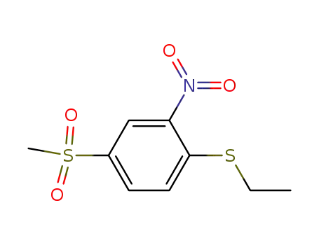 Molecular Structure of 129846-93-1 (4-(ethylthio)-3-nitrophenyl methyl sulfone)