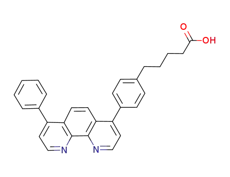 Molecular Structure of 103542-41-2 (Benzenepentanoic acid, 4-(7-phenyl-1,10-phenanthrolin-4-yl)-)