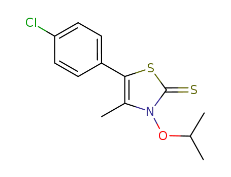Molecular Structure of 1092776-06-1 (N-isopropoxy-5-(4-chlorophenyl)-4-methylthiazole-2(3H)-thione)