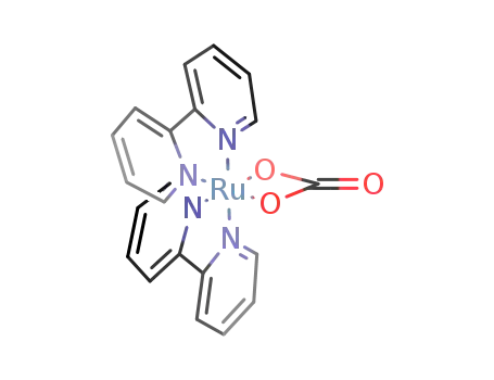 Molecular Structure of 59460-48-9 (bis(2,2'-bipyridine)carbonatoruthenium(II))