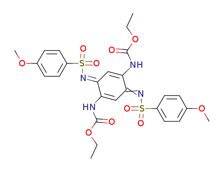 {4-Ethoxycarbonylamino-3,6-bis-[(E)-4-methoxy-benzenesulfonylimino]-cyclohexa-1,4-dienyl}-carbamic acid ethyl ester