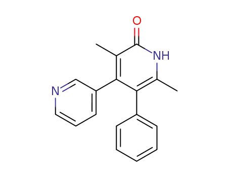 Molecular Structure of 101731-09-3 (3,6-dimethyl-5-phenyl-4-[3]pyridyl-1<i>H</i>-pyridin-2-one)