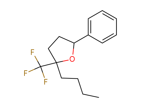 Molecular Structure of 110230-41-6 (Furan, 2-butyltetrahydro-5-phenyl-2-(trifluoromethyl)-, cis-)