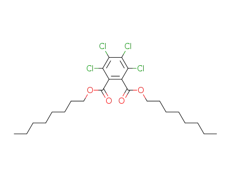 Molecular Structure of 3475-91-0 (1,2-Benzenedicarboxylic acid, 3,4,5,6-tetrachloro-, dioctyl ester)