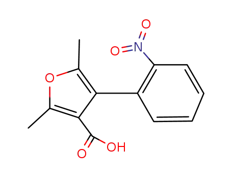 Molecular Structure of 758724-17-3 ((+/-)-2,5-dimethyl-4-(2-nitro-phenyl)-furan-3-carboxylic acid)