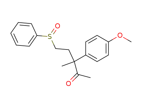 3-methyl-3-(p-methoxyphenyl)-5-(phenylsulfinyl)-2-pentanone