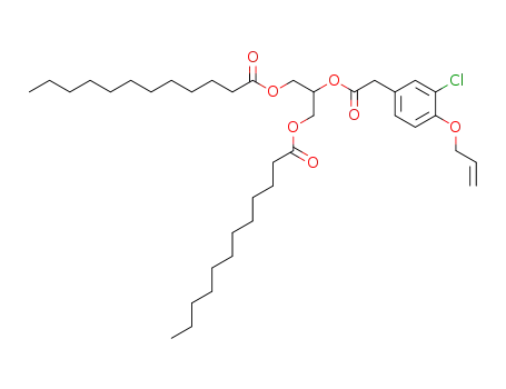 Dodecanoic acid 2-[2-(4-allyloxy-3-chloro-phenyl)-acetoxy]-3-dodecanoyloxy-propyl ester