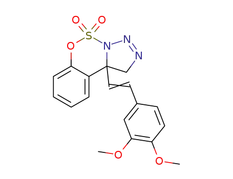 9b-[(E)-2-(3,4-Dimethoxy-phenyl)-vinyl]-1,9b-dihydro-5-oxa-4-thia-2,3,3a-triaza-cyclopenta[a]naphthalene 4,4-dioxide