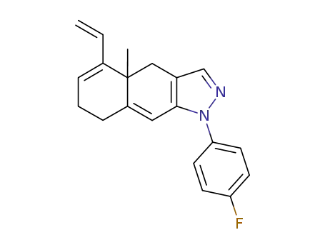 Molecular Structure of 81059-96-3 (1H-Benz[f]indazole,
5-ethenyl-1-(4-fluorophenyl)-4,4a,7,8-tetrahydro-4a-methyl-)