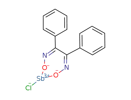 Molecular Structure of 200511-76-8 ((C<sub>6</sub>H<sub>5</sub>C(NO)C(NO)C<sub>6</sub>H<sub>5</sub>)SbCl)