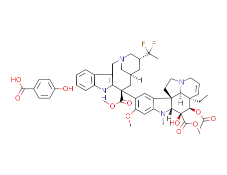 Molecular Structure of 1046795-84-9 (vinflunine para-hydroxy-benzoate)