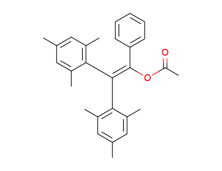Molecular Structure of 77787-83-8 (Benzenemethanol, a-[bis(2,4,6-trimethylphenyl)methylene]-, acetate)