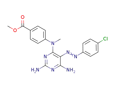 2,6-diamino-4-[(4-methoxycarbonylphenyl)methylamino]-5-(p-chlorophenyl)azopyrimidine