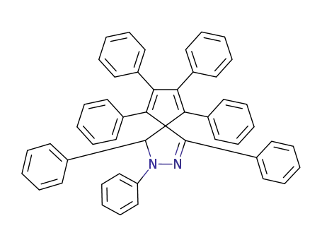 Molecular Structure of 92674-23-2 (2,3-Diazaspiro[4.4]nona-1,6,8-triene, 1,3,4,6,7,8,9-heptaphenyl-)