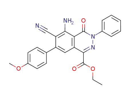 5-Amino-6-cyano-7-(4-methoxy-phenyl)-4-oxo-3-phenyl-3,4-dihydro-phthalazine-1-carboxylic acid ethyl ester