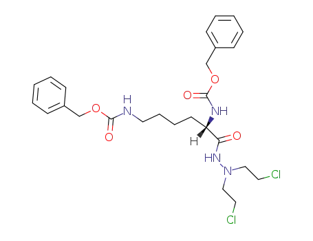 1,1-Bis-(2-chlor-ethyl-)-2-(N<sup>α</sup>,N<sup>ε</sup>-di-benzyloxycarbonyl-L-lysyl)-hydrazin