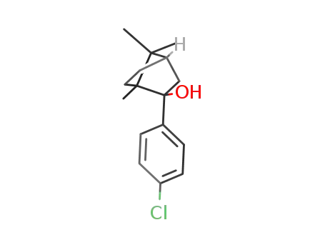 Molecular Structure of 52794-09-9 (Bicyclo[2.2.1]heptan-2-ol, 2-(4-chlorophenyl)-1,7,7-trimethyl-, exo-)