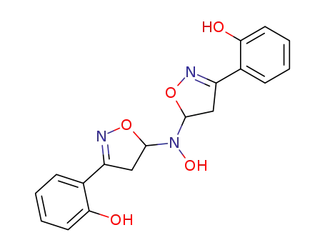 Molecular Structure of 65479-04-1 (2,2'-[Hydroxyiminobis(4,5-dihydroisoxazole-5,3-diyl)]bisphenol)
