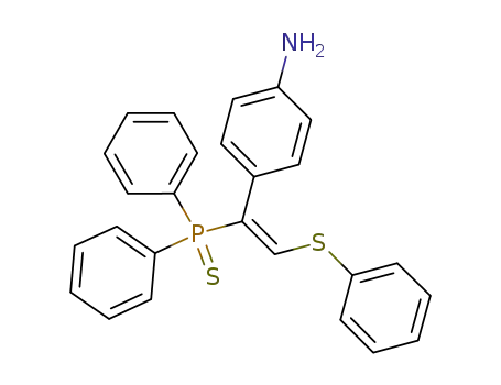 Molecular Structure of 1016637-02-7 ((E)-1-(4-aminophenyl)-1-diphenylthiophosphinyl-2-phenylthioethene)