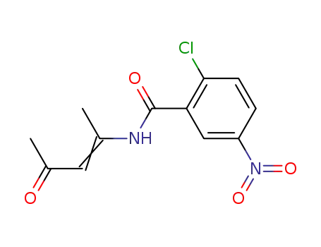 Benzamide, 2-chloro-N-(1-methyl-3-oxo-1-butenyl)-5-nitro-