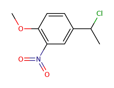 Molecular Structure of 88563-54-6 (Benzene, 4-(1-chloroethyl)-1-methoxy-2-nitro-)