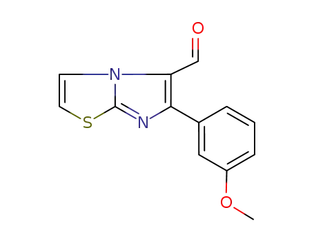 Molecular Structure of 439094-67-4 (6-(3-METHOXY-PHENYL)-IMIDAZO[2,1-B]THIAZOLE-5-CARBALDEHYDE)