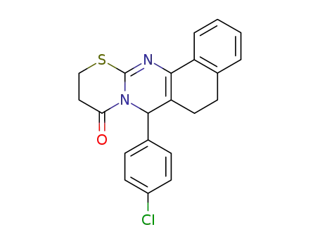 6-p-chlorophenyl-6H-2,3,7,8-tetrahydrobenzo<h>-1,3-thiazine-<2,3-b>quinazoline-3-one