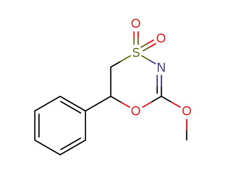 Molecular Structure of 36743-47-2 (2-methoxy-6-phenyl-5,6-dihydro-1,4,3-oxathiazine 4,4-dioxide)