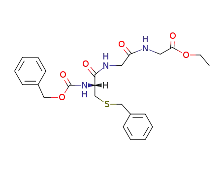 Molecular Structure of 75666-30-7 (N-benzyloxycarbonyl-S-benzylcysteinyl-glycyl-glycine ethyl ester)