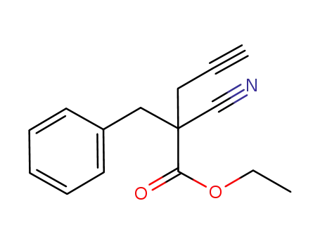 Molecular Structure of 922490-95-7 (Benzenepropanoic acid, a-cyano-a-2-propyn-1-yl-, ethyl ester)