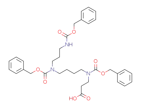 Molecular Structure of 121903-81-9 (2-Oxa-4,8,13-triazapentadecane-8,13,15-tricarboxylic acid,
3-oxo-1-phenyl-, 8,13-bis(phenylmethyl) ester)