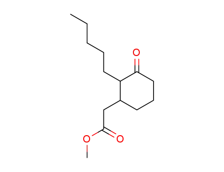 Molecular Structure of 66333-00-4 (3-methoxycarbonylmethyl-2-pentylcyclohexanone)