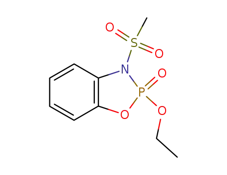Molecular Structure of 133323-02-1 (2-Ethoxy-2,3-dihydro-3-(methylsulfonyl)-1,3,2λ<sup>5</sup>-benzoxazaphosphole 2-oxide)