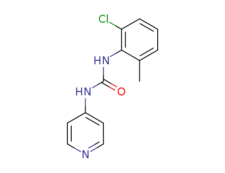 Molecular Structure of 97627-24-2 (Urea, N-(2-chloro-6-methylphenyl)-N'-4-pyridinyl-)