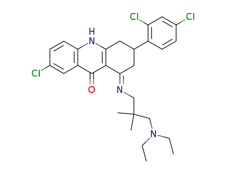 7-Chloro-3-(2,4-dichloro-phenyl)-1-[(E)-3-diethylamino-2,2-dimethyl-propylimino]-1,3,4,10-tetrahydro-2H-acridin-9-one