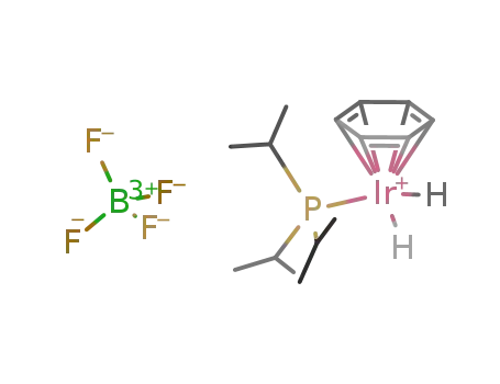 Molecular Structure of 252913-37-4 ([(η6-benzene)IrH2(P(iPr)3)]BF4)