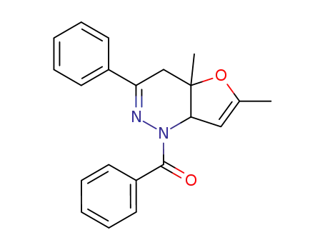 1-benzoyl-4a,6-dimethyl-3-phenyl,1,4,4a,7a-tetrahydrofuro<2,3-e>pyridazine