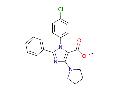 3-(4-chlorophenyl)-2-phenyl-5-pyrrolidin-1-yl-3H-imidazole-4-carboxylic acid methyl ester