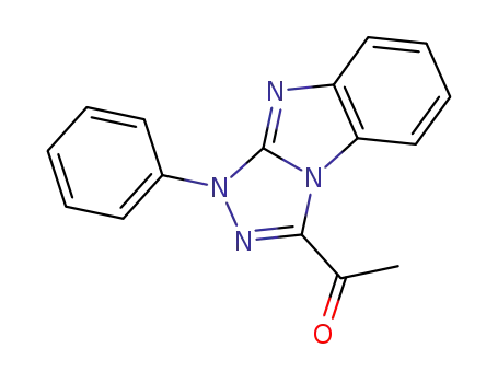 Molecular Structure of 81402-65-5 (1-(1-Phenyl-1H-benzo[4,5]imidazo[2,1-c][1,2,4]triazol-3-yl)-ethanone)