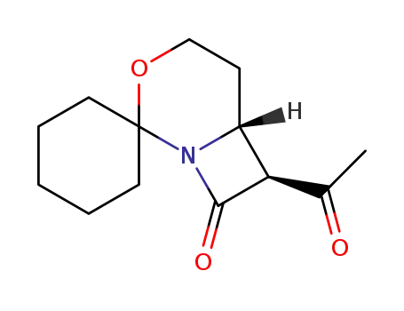 (6RS,7SR)-7-acetyl-8-oxo-3-oxa-1-aza-bicyclo[4.2.0]octane-2-spirocyclohexane