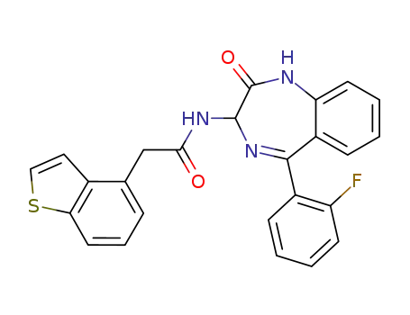 2-Benzo[b]thiophen-4-yl-N-[5-(2-fluoro-phenyl)-2-oxo-2,3-dihydro-1H-benzo[e][1,4]diazepin-3-yl]-acetamide