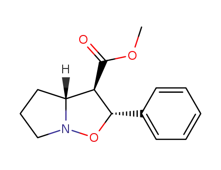 Molecular Structure of 126441-79-0 ((2R,3R,3aR)-2-Phenyl-hexahydro-pyrrolo[1,2-b]isoxazole-3-carboxylic acid methyl ester)