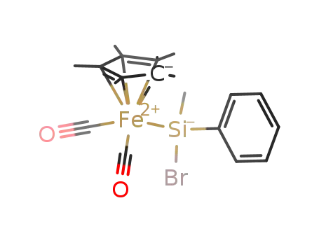 Molecular Structure of 745811-89-6 ((C<sub>5</sub>Me<sub>5</sub>)Fe(CO)2SiBrMePh)