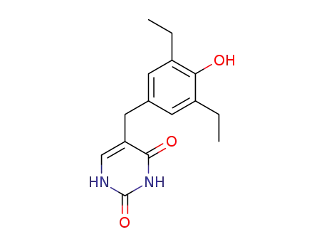 Molecular Structure of 84876-24-4 (5-(3,5-diethyl-4-hydroxybenzyl)uracil)