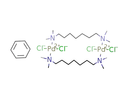 di-μ-(N,N,N',N'-tetramethylheptane-1,7-diamine-N,N')bis(dichloropalladium(II))-benzene (1/1)