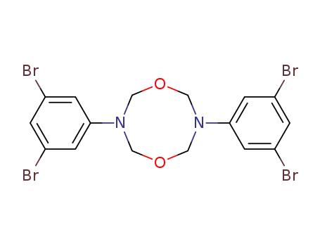 Molecular Structure of 77767-17-0 (1,5-Bis(3,5-dibromphenyl)-3,7-dioxa-1,5-diazacyclooctan)
