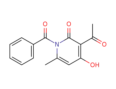 Molecular Structure of 84334-03-2 (3-Acetyl-1-benzoyl-6-methyl-2,4(1H,3H)-pyridindion)